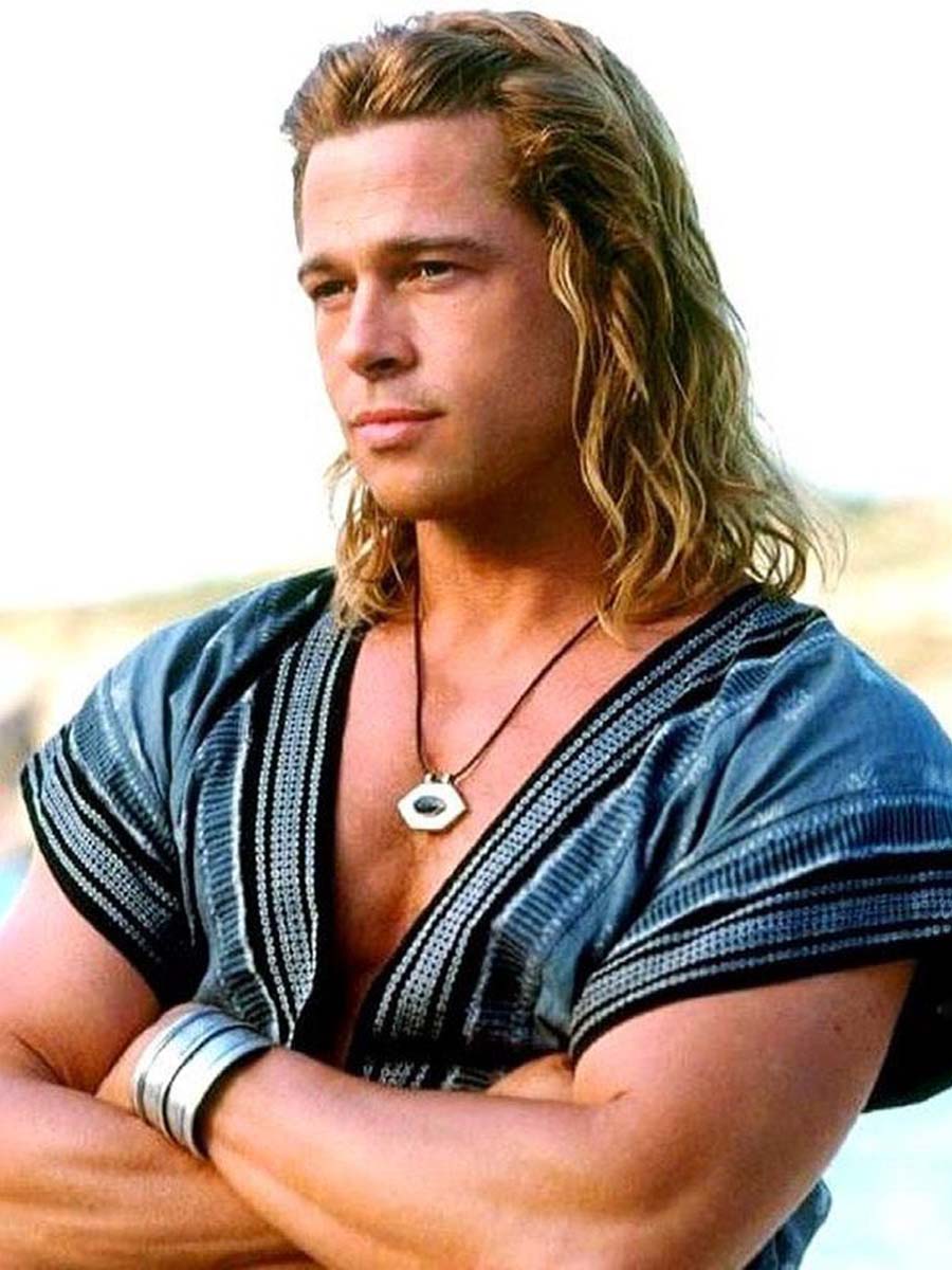 Brad Pitt_male celebrities with long hai