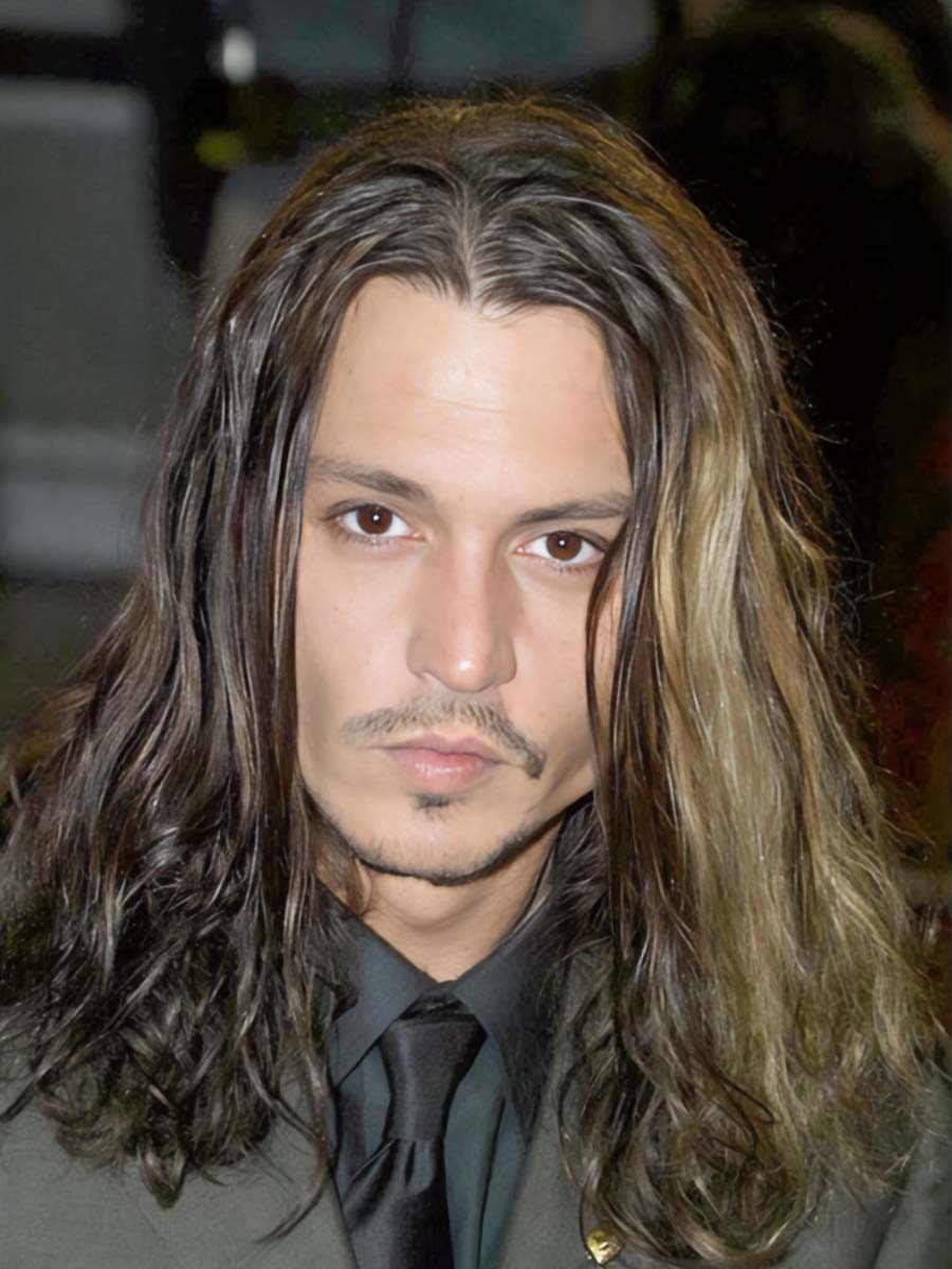 Johnny Depp_male celebrities with long hair 
