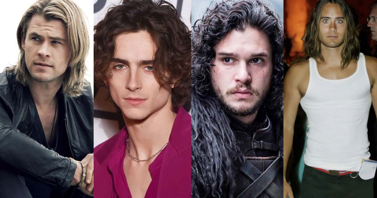 male celebrities with long hair